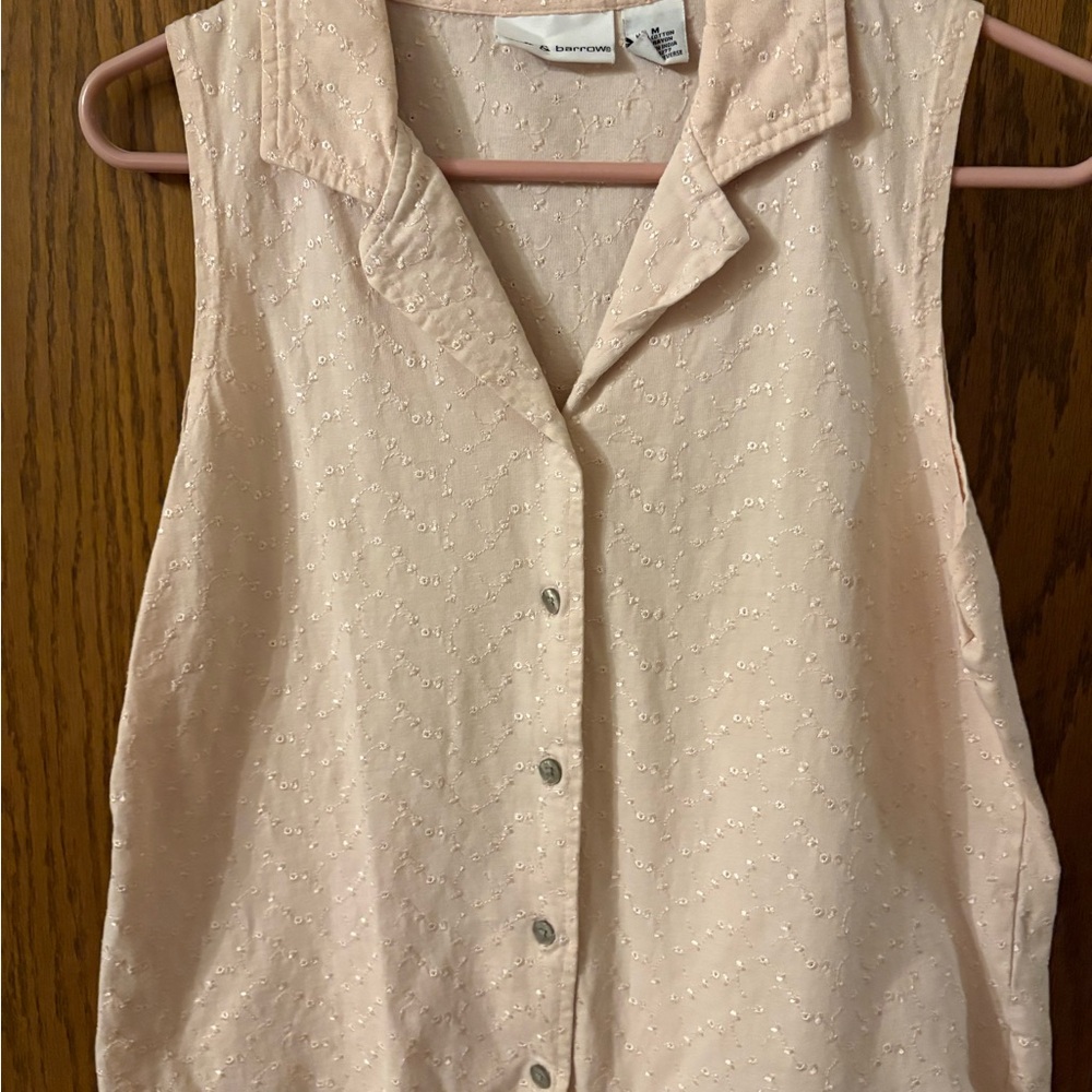 Croft & Barrow Light Peach Sleeveless Top